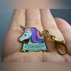 Portland Leather Goods A Rare Breed Unicorn Keychain/Bag Charm